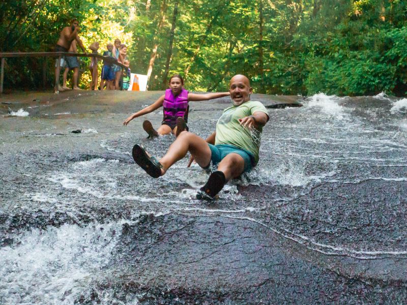 Sliding Rock in Pisgah National Forest NC